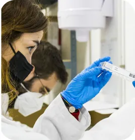 Análise de amostras no laboratório – Unidade Mauá